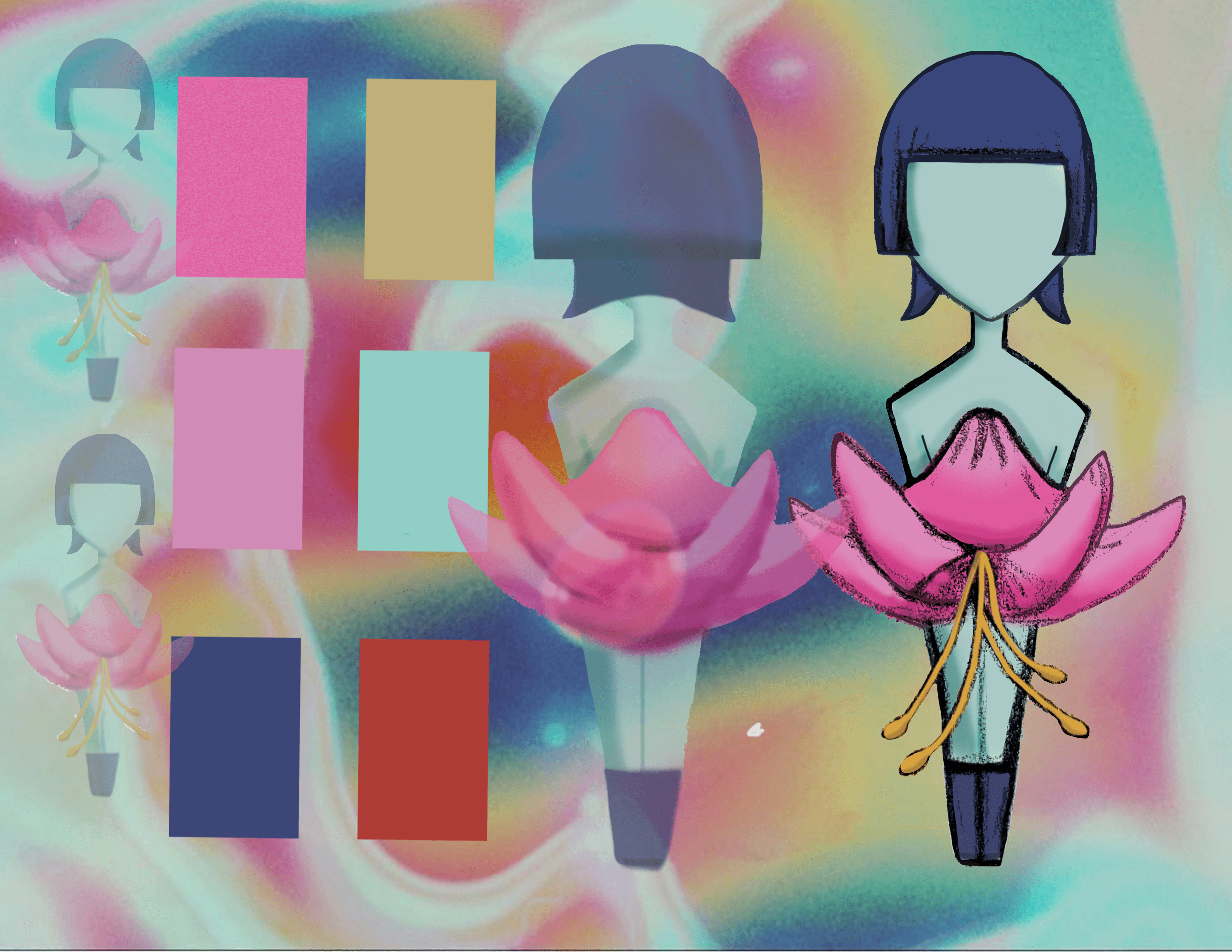 Floral dress illustration