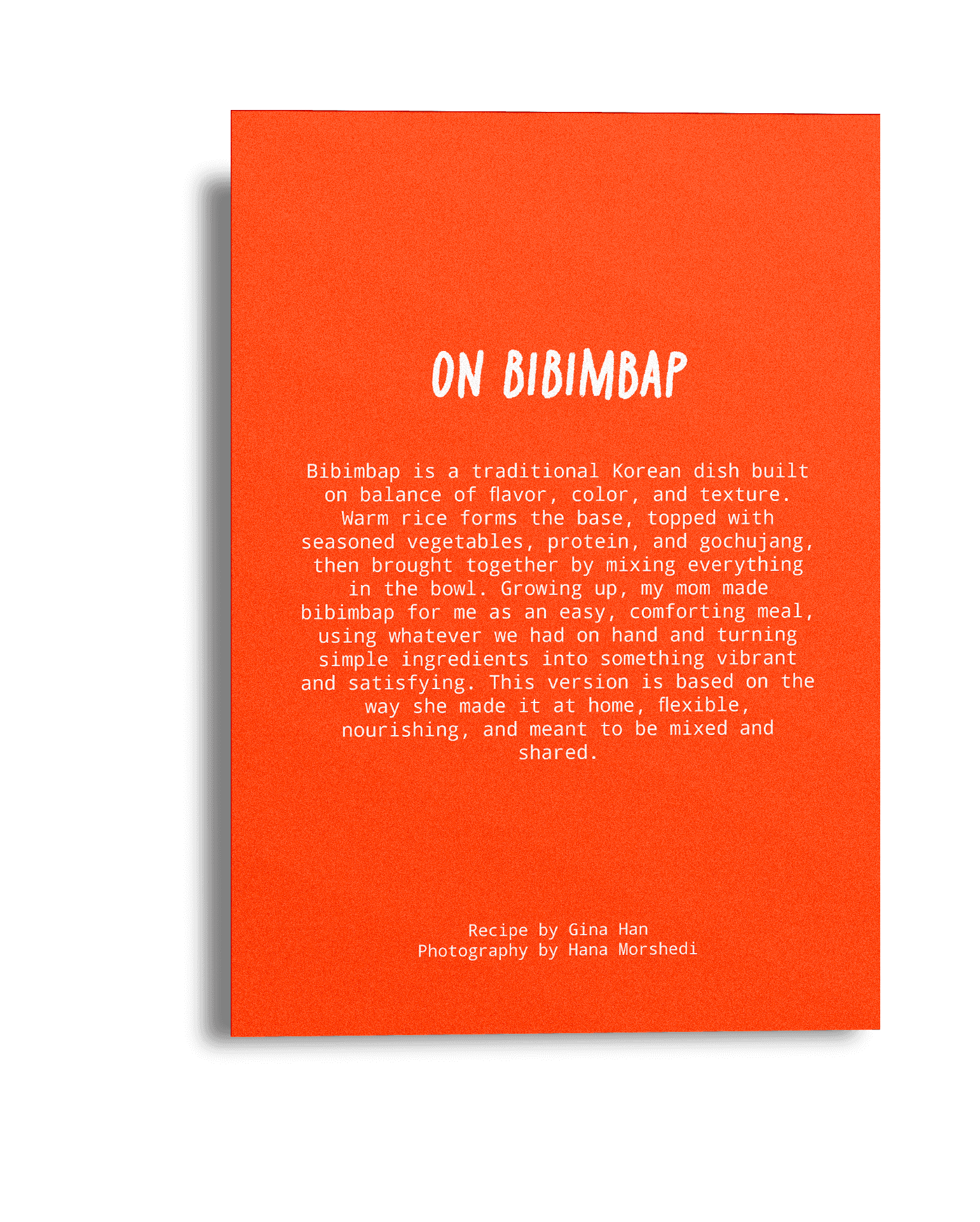 Recipe book back cover