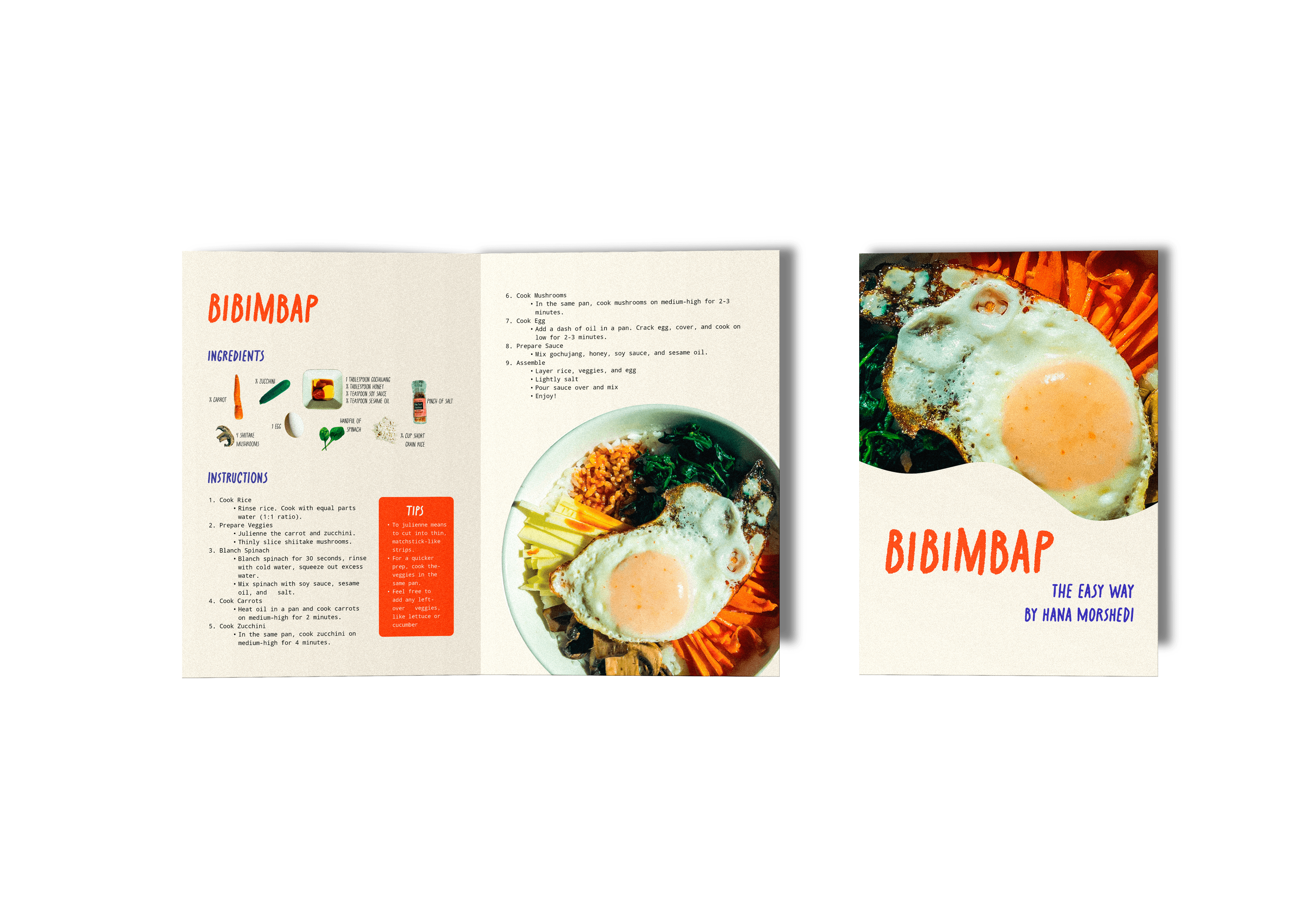 Recipe book mockup