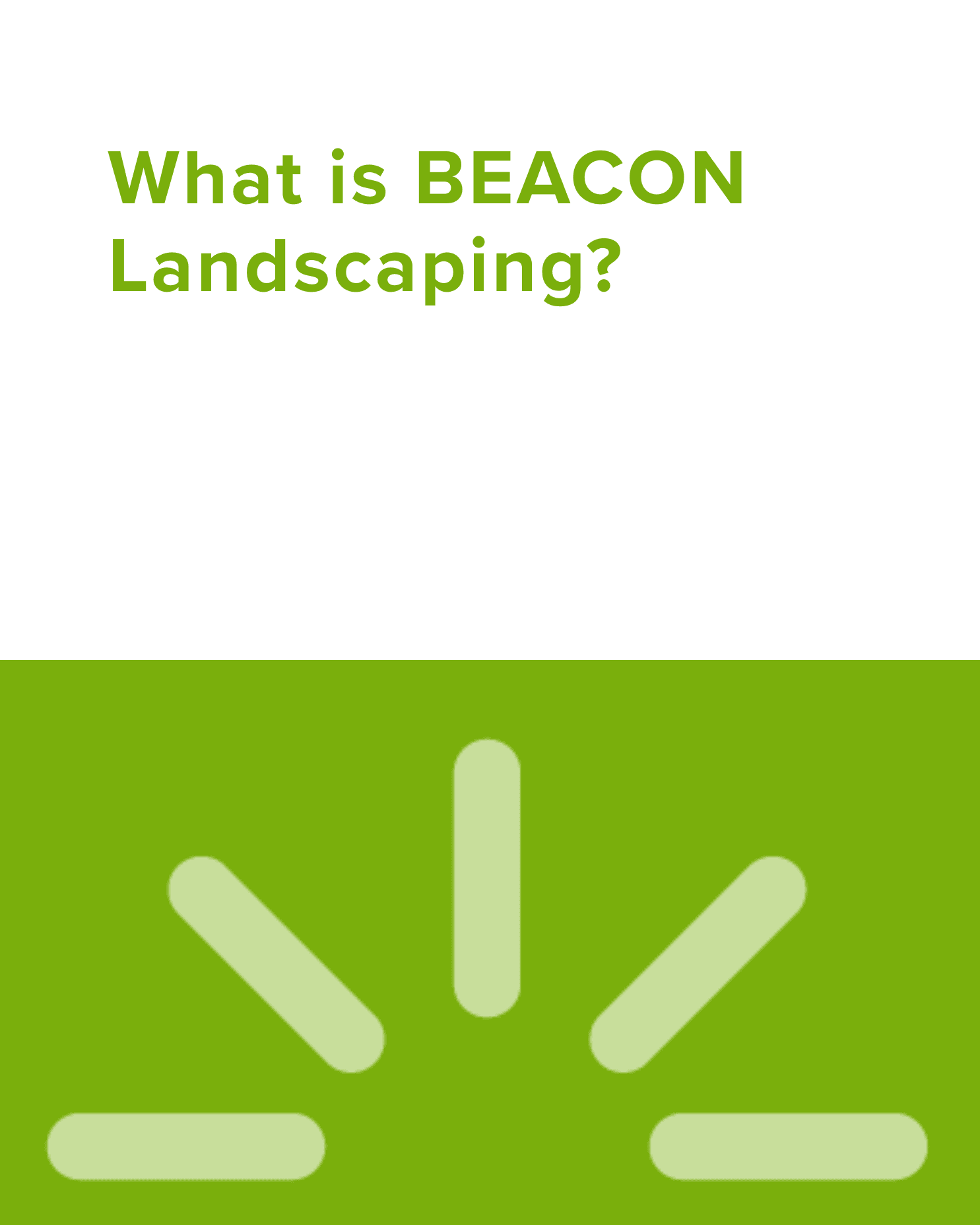 BEACON Landscaping story highlight cover, slide 1