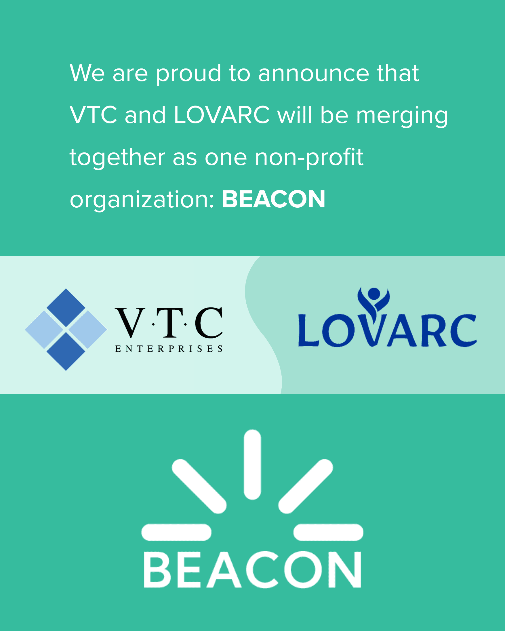 BEACON merger announcement Instagram post, slide 2