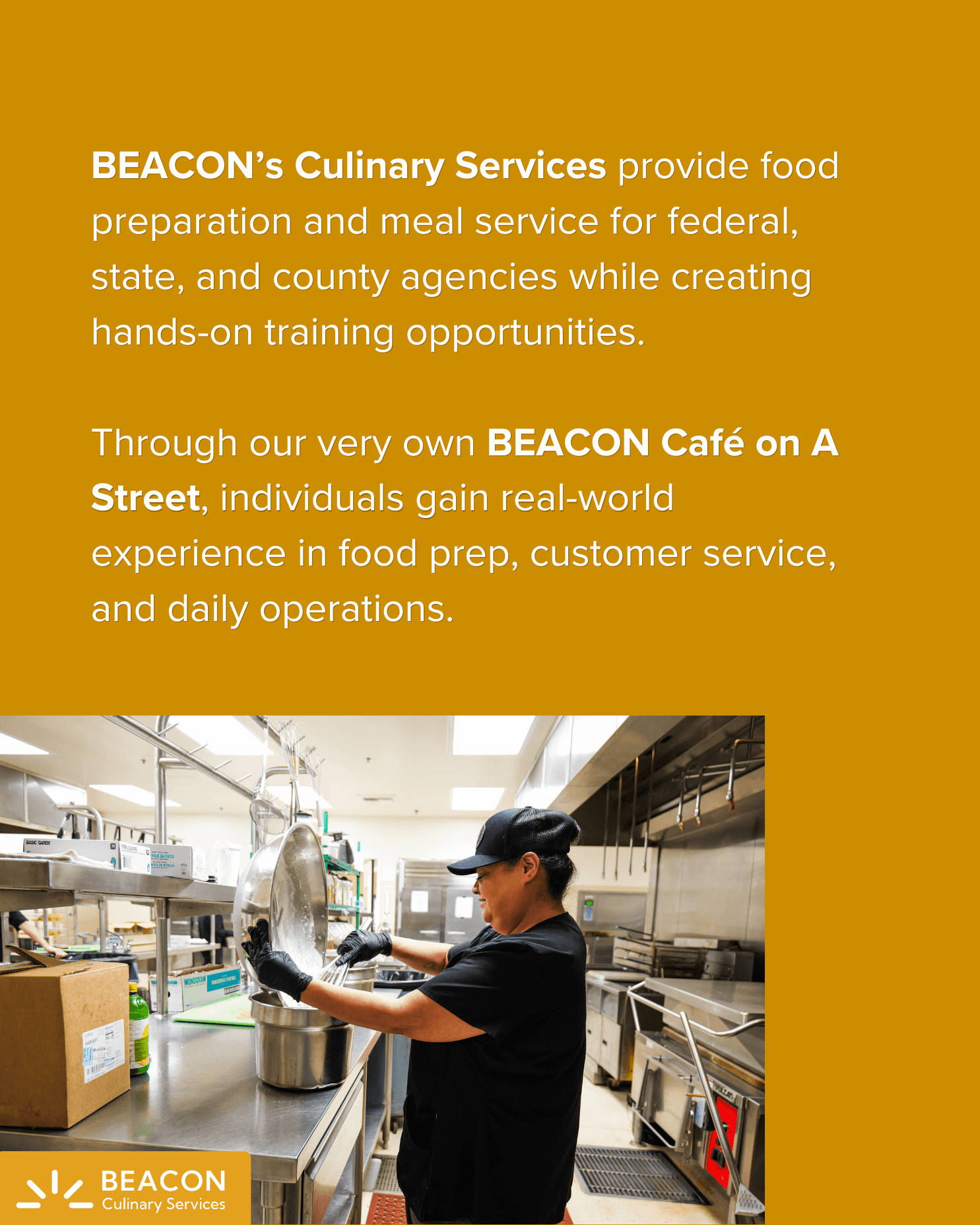 BEACON Culinary Services story highlight cover, slide 2