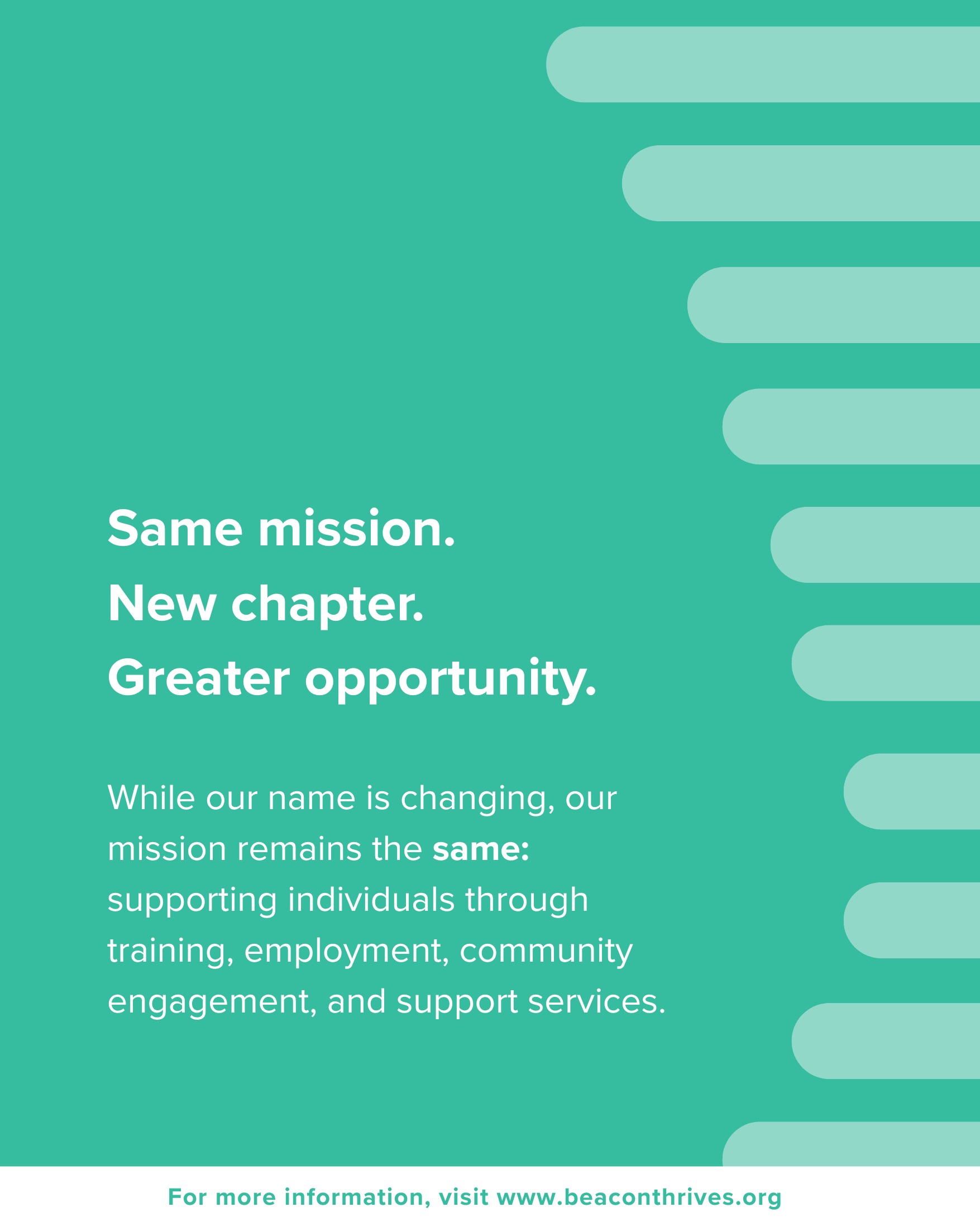 BEACON merger announcement Instagram post, slide 3