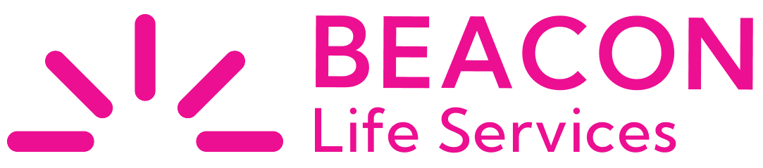 BEACON Life Services division logo in magenta